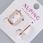 Cercei Xuping, diametrul 17 × 2,5 mm, placare cu aur 18K