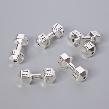 Mărgea ganteră, diametru 8×19, 5 mm ±, ambalaj: 6 buc., culoare argintie a metalului