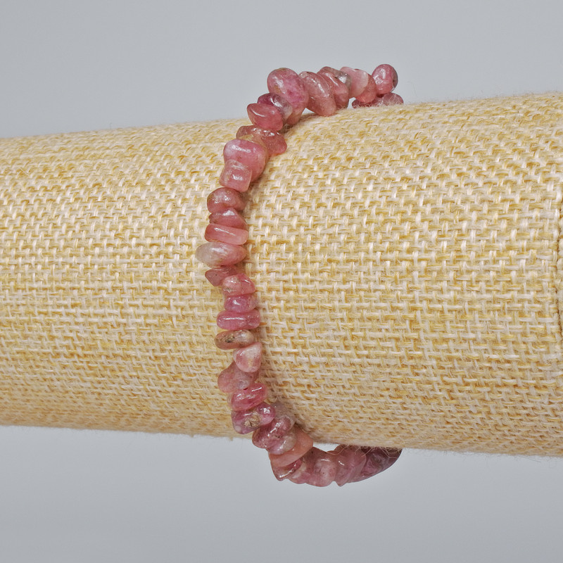 Brățară din turmalin natural, fragmente de piatră, diametrul 6×3 mm ±, lungimea 18 cm ± (elastic)