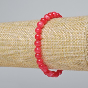 Brățară din turmalin artificial, mărgele netede de 6 mm, lungime 18 cm, elastică