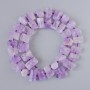 Mărgele din ametist, piatră naturală, cu tăietură facetată, diametrul 12x8 mm, lungime 41 cm, pe șnur