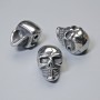 Furnitură mărgea-inserație «Craniu», diametru 14×9,5 mm, 1 bucată, culoare argintie a metalului