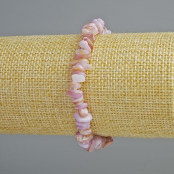 Brățară din sidef mov nuanțat – fragmente, diametrul 7x2 mm, lungime 18 cm, elastică