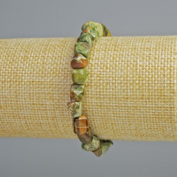 Brățară din jasper natural, mărgele fațetate, diametrul 8×8 mm, lungime 18 cm (elastică)