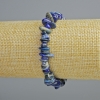Brățară din lazurit, piatră naturală – fragmente de lazurit, diametru 8×3 mm, lungime 18 cm (extensibil)