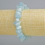 Brățară din acvamarin, fragmente de piatră naturală, diametrul 11×3 mm, lungime 18 cm (+/-) (pe bandă elastică)