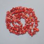 Mărgele din coral natural Măcinat, diametrul 11x4 mm, lungime 80 cm +/- pe ata