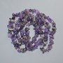 Mărgele de ametist, piatră naturală, fragmente, diametrul 13×5 mm ±, lungimea 84 cm ±, pe fir