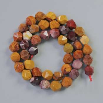 Mărgele din jasp Mookaite natural 7x8 mm, pe șnur