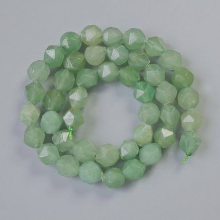 Mărgele de nefrit natural, bile tăiate, diametrul 9×10 mm, lungime aproximativă 38 cm, pe șnur
