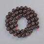 Mărgele din granat natural, piatră naturală, formă sferică netedă, diametrul 8,5 mm, lungime 38 cm, pe șnur