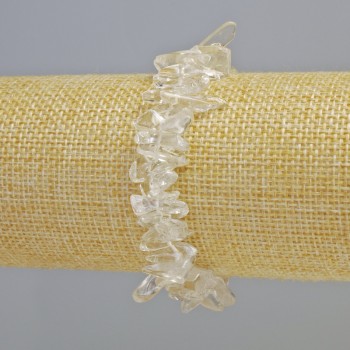 Brățară din cristal de munte, fragmente de piatră naturală sub formă de ace, diametrul 15×4 mm ± (elastică), lungime 18 cm+
