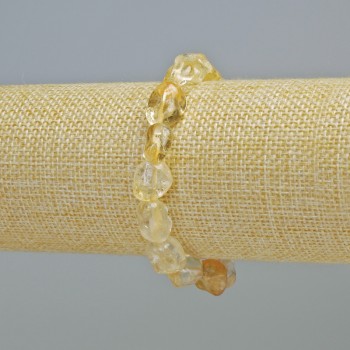 Brățară din citrin natural, fațetată, diametrul 10x12 mm ± (elastică), lungime 18 cm+