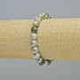 Brățară din agat mușchi natural, cu mărgele netede, diametrul de 8 mm ± (elastică), lungime 18 cm+