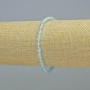 Brățară din topaz natural, cub fațetat, diametrul aproximativ 4 mm, pe elastic, lungime 18 cm+
