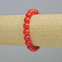 Brățară naturală din coral, bile netede, diametrul de 10 mm ± (elastic), lungimea 18 cm+
