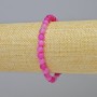 Brățară din agat zmeuriu, mat, piatră naturală, mărgele netede, diametrul aproximativ 6 mm, lungime 18 cm+