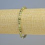 Brățară din prehnit, piatră naturală, cub facetat, diametrul 4 mm ± (elastic), lungime 18 cm+