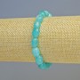Brățară din acvamarin natural, mărgele fațetate, diametru aproximativ 8x10 mm, lungime 18 cm (elastică)
