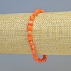 Brățară elastică din coral portocaliu natural, monede, diametru 6×3 mm ±, lungime 18 cm