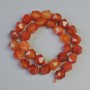 Mărgele din carneol natural, cu fațete, diametru aproximativ 10×12 mm, lungime aproximativă 36 cm, pe fir