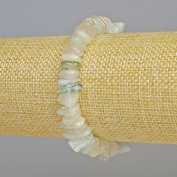 Brățară Morganit natural, granule 12×4 mm ± (elastică), lungime 18 cm+