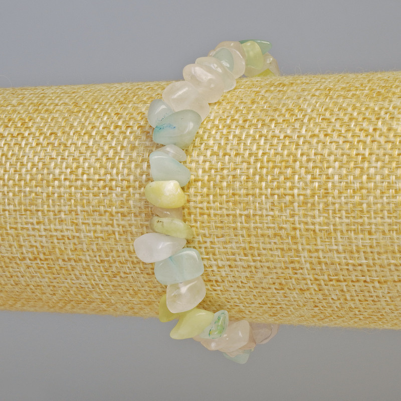 Brățară din morganit natural – granule de piatră, diametrul 8×4 mm ± (elastic), lungime 18 cm+