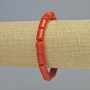 Brățară cu jasper roșu cilindric, diametrul 8×11,5 mm +/- (elastic), lungime 18 cm+