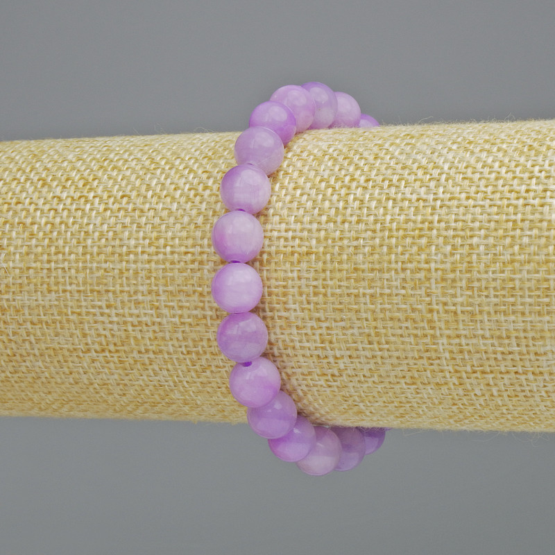 Brățară Ametist (acrilic artificial) mărgea netedă, diametrul de 8,5 mm +/- (pe elastic), lungime 18 cm+