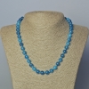 Colier din apatită naturală, mărgele netede, diametrul de 8,5 mm, lungime 45–47 cm