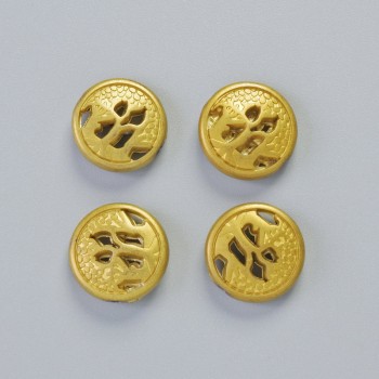 Намистина Гематит колір матовий золотистий, діаметр 12х4, 5мм+- ( 4шт. )