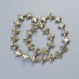 Mărgele de hematit în formă de Cruce, culoare bronz deschis, diametru 12,5×12,5 mm, lungime 40 cm, pe șnur