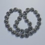 Mărgele de hematit culoare negru mat, diametrul 12x4,5 mm, lungime 41 cm, pe șnur