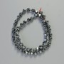 Mărgele hematit în formă de ganteră, culoare neagră, diametru 15x6 mm, șir de 40 cm ±