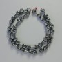 Mărgele de hematit în formă de ganteră, culoare neagră, diametru 21×7 mm, lungime 42 cm – șir