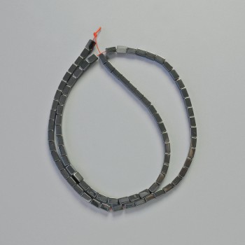 Mărgele de hematit dreptunghiulare, culoare neagră, diametru 5×3 mm, lungime aproximativă 40 cm, șir