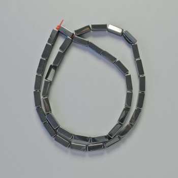 Mărgele de hematit dreptunghiulare, culoare neagră, diametru 10x4 mm, lungime aproximativă 41 cm