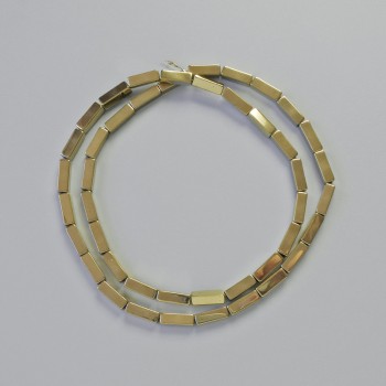 Mărgele de hematit dreptunghiulare, culoare aurie, diametrul 9×3 mm, lungime 41 cm, șir
