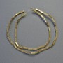 Mărgele de hematit dreptunghiulare, culoare aurie, diametru 8x2 mm, lungime 41 cm, șir