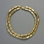 Mărgele hematit, formă dreptunghi rotunjit, culoare aurie, diametru 8×4 mm, lungime 42 cm – șir