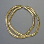 Mărgele din hematit în formă de șarpe, zig-zag, formă de val, culoare aurie, diametrul 5×4×3 mm ±, lungime 41 cm ±