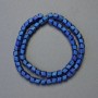 Mărgele de hematit hexagonale zigzag, culoare albastru mat, diametru 6x6 mm, șirag de 42 cm