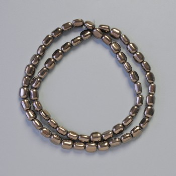 Mărgele de hematit, formă ovală, culoare bronz, diametrul 7×5 mm, lungime de aproximativ 40 cm