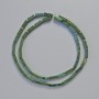 Mărgele de hematit dreptunghiulare 9×3 mm +/- culoare verde camaleon, șir