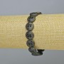 Brățară din hematit, culoare neagră mată, diametrul 12x4,5 mm, lungimea 18 cm +/- (extensibil)