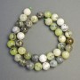 Mărgele din opal verde pe șnur, piatră naturală, bile netede, diametrul 10 mm ±, lungimea 40 cm