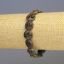 Brățară din hematit și lemn, multicolor, diametru 12x4 mm, lungime 18 cm, elastic