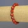 Brățară din jasper roșu natural, piatră multifațetată, diametru 8×8 mm, lungime 18 cm, pe elastic