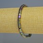 Brățară din hematit rondel, culoare multicolor, diametru 6×2 mm ±, lungime 18 cm ±, elastic