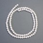 Mărgele de agat alb (presate), formă sferică netedă, diametrul 4,5 mm, lungime 40 cm, pe fir